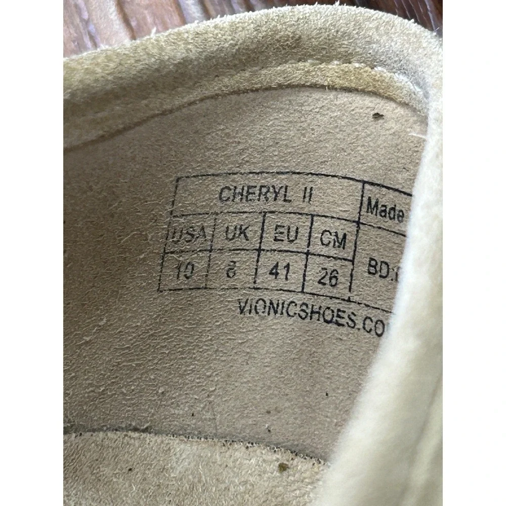 Vionic Cheryl II Women's Size 10 Sand Suede Arch Support Loafers